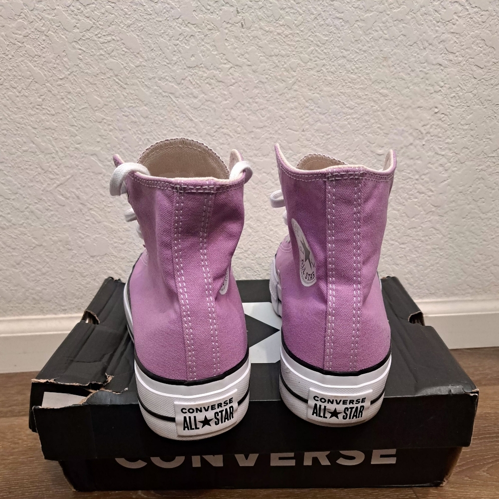 All Star Converse Rare Lilac High Top Women Sneaker Shoes US 9.5 - Picture 3 of 10
